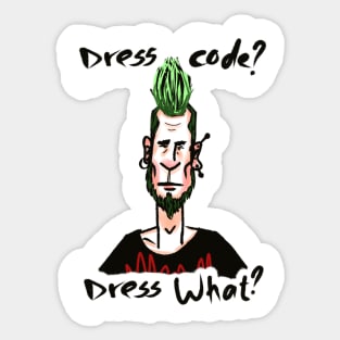 punk against the dress code Sticker